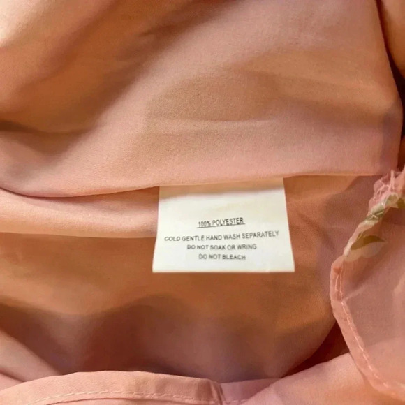 Here Comes The Sun Pink, Tropical, Flowing, Ruffled, Long Sleeve Romper in EUC - Picture 8 of 11